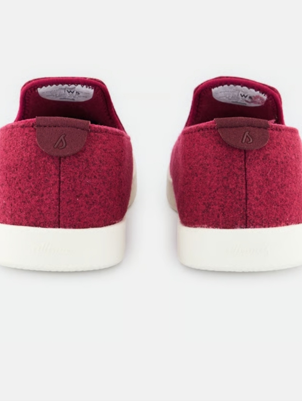 NWOT Allbirds Womens Loungers Slip-On Wool Shoes in Burgundy and White - Picture 5 of 6